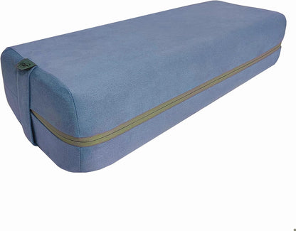 Yoga Bolster Pillow for Meditation and Support - Rectangular Yoga Cushion Foam Wedges Washable Suede Pillowcase for Men and Women with Carry Handles.…