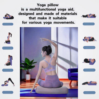 Yoga Bolster Pillow for Meditation and Support - Rectangular Yoga Cushion Foam Wedges Washable Suede Pillowcase for Men and Women with Carry Handles.…