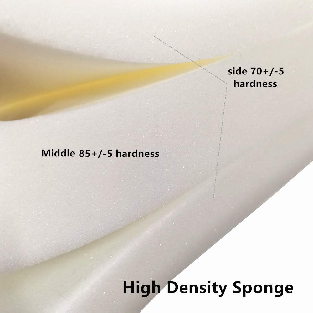 Yoga Bolster Pillow for Meditation and Support - Rectangular Yoga Cushion Foam Wedges Washable Suede Pillowcase for Men and Women with Carry Handles.…