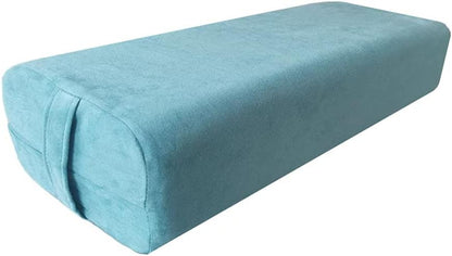 Yoga Bolster Pillow for Meditation and Support - Rectangular Yoga Cushion Foam Wedges Washable Suede Pillowcase for Men and Women with Carry Handles.…