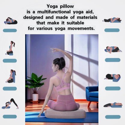 Yoga Bolster Pillow for Meditation and Support - Rectangular Yoga Cushion Foam Wedges Washable Suede Pillowcase for Men and Women with Carry Handles.…