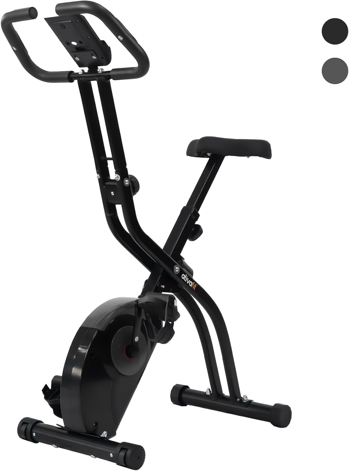 5-in-1 Foldable Exercise Bike for Home, Upright & Recumbent Indoor Bike with 16-Level Magnetic Resistance, Resistance Bands, Quiet Cardio, Adjustable Seat