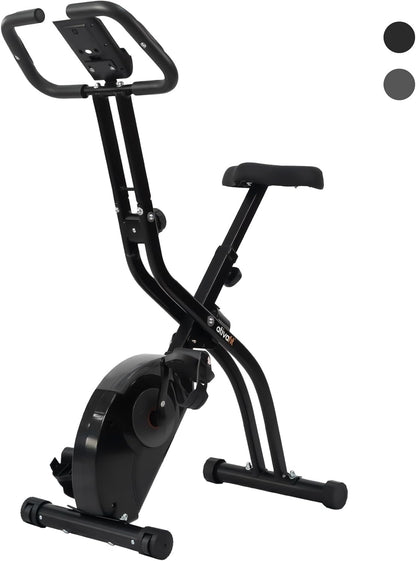 5-in-1 Foldable Exercise Bike for Home, Upright & Recumbent Indoor Bike with 16-Level Magnetic Resistance, Resistance Bands, Quiet Cardio, Adjustable Seat
