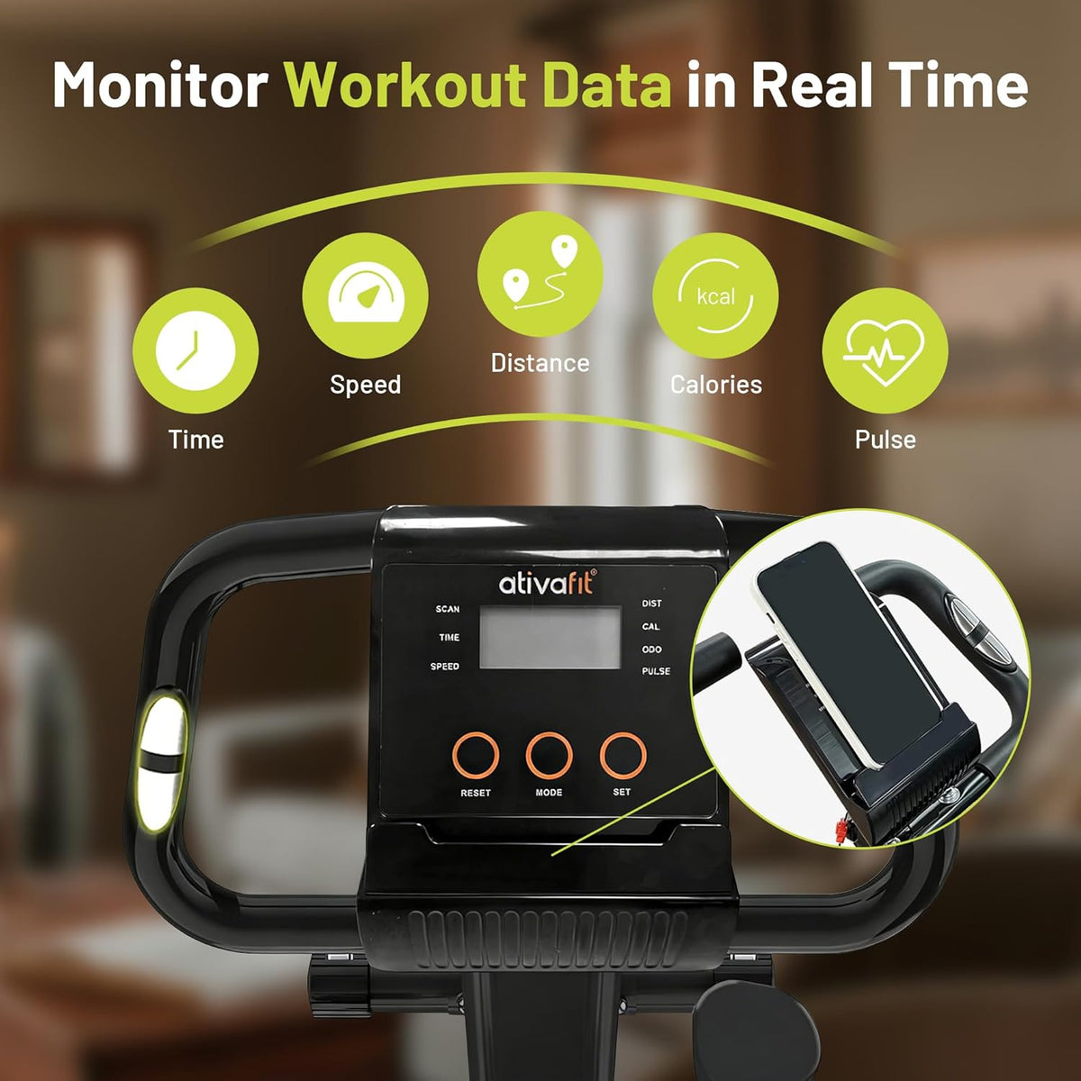 5-in-1 Foldable Exercise Bike for Home, Upright & Recumbent Indoor Bike with 16-Level Magnetic Resistance, Resistance Bands, Quiet Cardio, Adjustable Seat