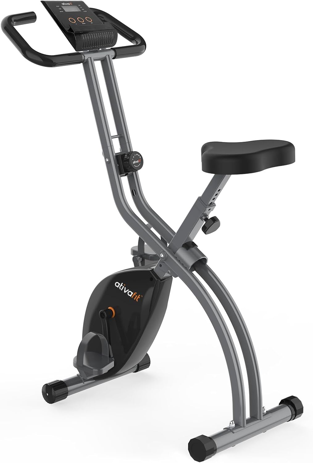 5-in-1 Foldable Exercise Bike for Home, Upright & Recumbent Indoor Bike with 16-Level Magnetic Resistance, Resistance Bands, Quiet Cardio, Adjustable Seat