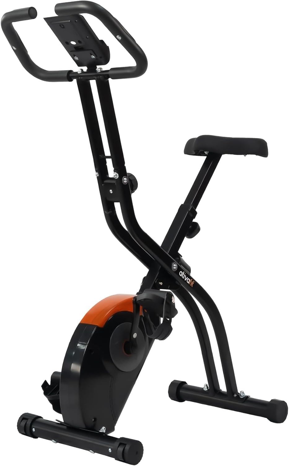 5-in-1 Foldable Exercise Bike for Home, Upright & Recumbent Indoor Bike with 16-Level Magnetic Resistance, Resistance Bands, Quiet Cardio, Adjustable Seat