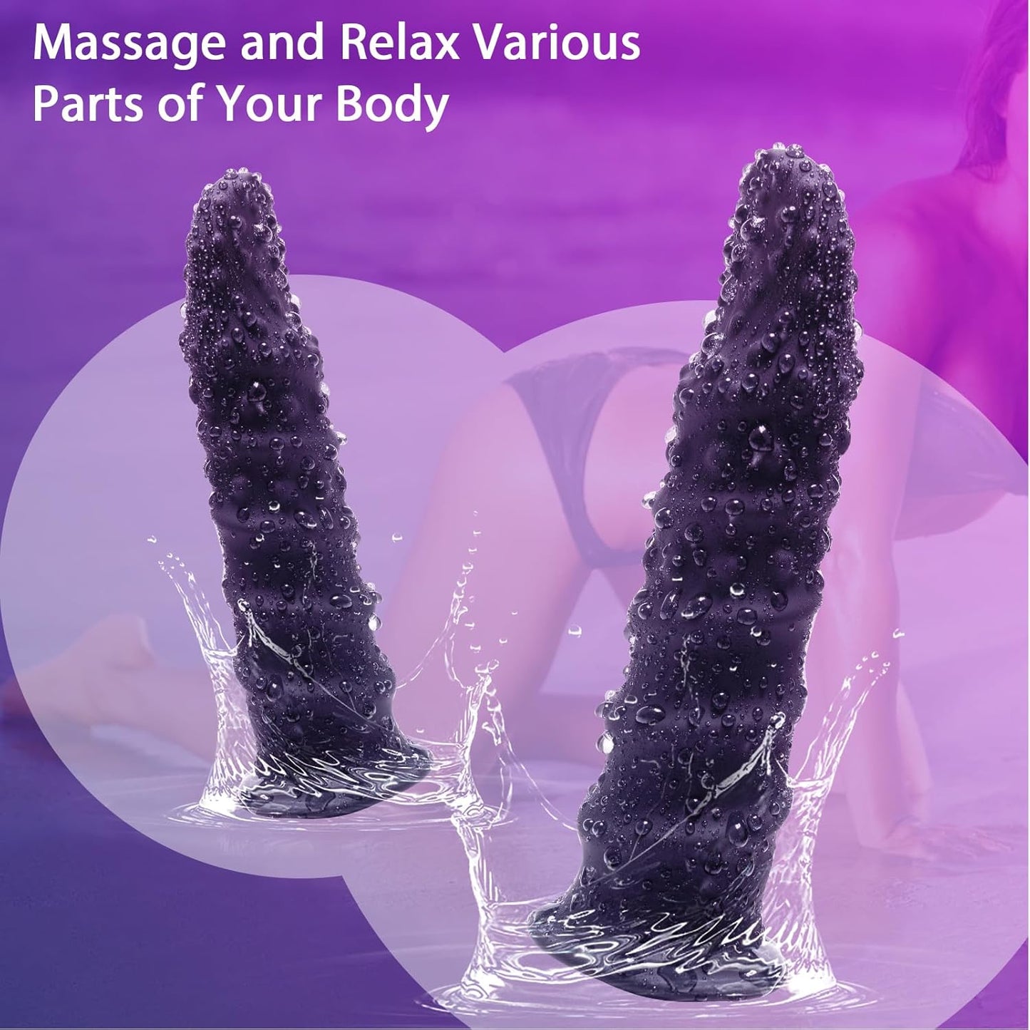 Massage Gun Attachment, Adult Massage Gun Attachments Deep Tissue for Relieve and Stimulation, Black Portable Massage Gun Head Accessories for Handheld Electric Body Muscle Massager