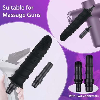 Massage Gun Attachment, Adult Massage Gun Attachments Deep Tissue for Relieve and Stimulation, Black Portable Massage Gun Head Accessories for Handheld Electric Body Muscle Massager
