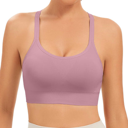 Racerback Sports Bras for Women Unpadded Workout Bralette Seamless Yoga Gym Fitness Top