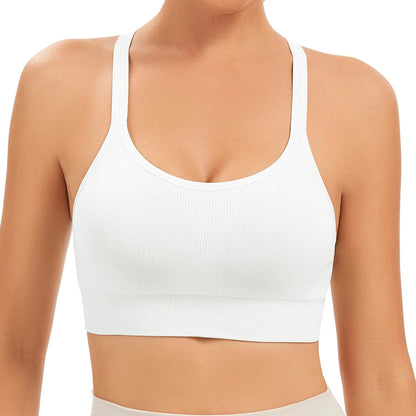 Racerback Sports Bras for Women Unpadded Workout Bralette Seamless Yoga Gym Fitness Top