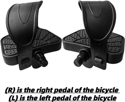 Pro-Grade Exercise Bike Pedals - 9/16" & 1/2" Spindle, Adjustable Straps | Fits Peloton/Schwinn/Spin Bikes, Anti-Slip, 500lb Capacity