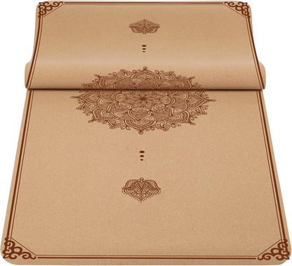 Premium Cork Yoga Mat Non Slip Thick Cork Exercise & Fitness Mat for Yoga, Pilates, & Home Workouts(72" x 24" x 5mm Thick)
