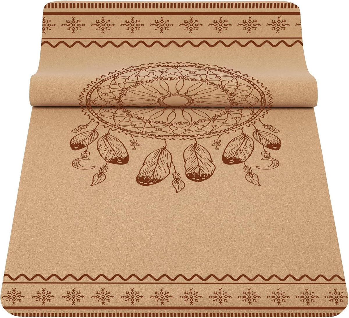 Premium Cork Yoga Mat Non Slip Thick Cork Exercise & Fitness Mat for Yoga, Pilates, & Home Workouts(72" x 24" x 5mm Thick)