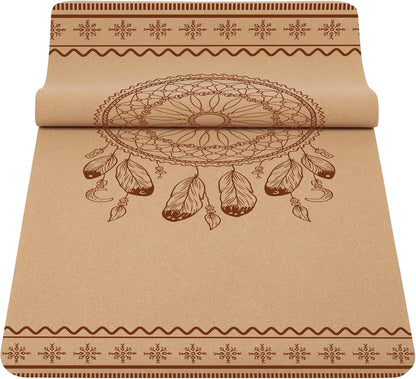 Premium Cork Yoga Mat Non Slip Thick Cork Exercise & Fitness Mat for Yoga, Pilates, & Home Workouts(72" x 24" x 5mm Thick)