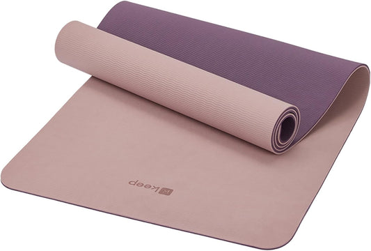 Yoga Mat 7mm Thick Non Slip - Extra Cushion TPE Exercise Mat for Home Workout & Pilates, Eco Friendly Knee Protection, 72"x24" Large Fitness Mat with Carrying Strap