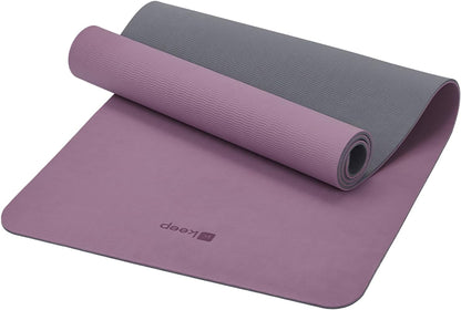 Yoga Mat 7mm Thick Non Slip - Extra Cushion TPE Exercise Mat for Home Workout & Pilates, Eco Friendly Knee Protection, 72"x24" Large Fitness Mat with Carrying Strap