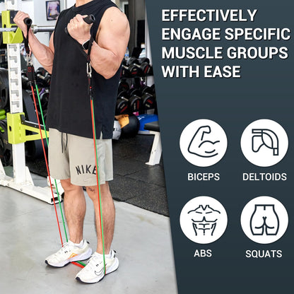 Resistance Bands with Handle Set - for Men and Women, Workout Bands for Strength Exercise, with Handles, Door Anchor & Ankle Straps, for Rehab, Yoga and Fitness