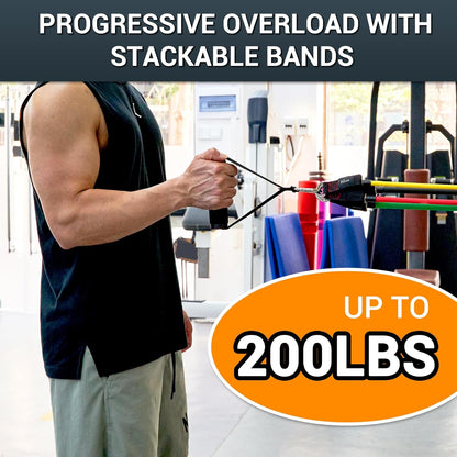 Resistance Bands with Handle Set - for Men and Women, Workout Bands for Strength Exercise, with Handles, Door Anchor & Ankle Straps, for Rehab, Yoga and Fitness