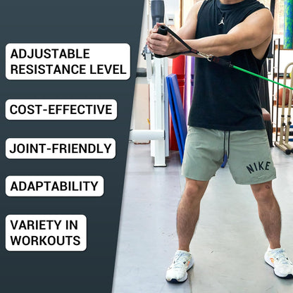 Resistance Bands with Handle Set - for Men and Women, Workout Bands for Strength Exercise, with Handles, Door Anchor & Ankle Straps, for Rehab, Yoga and Fitness
