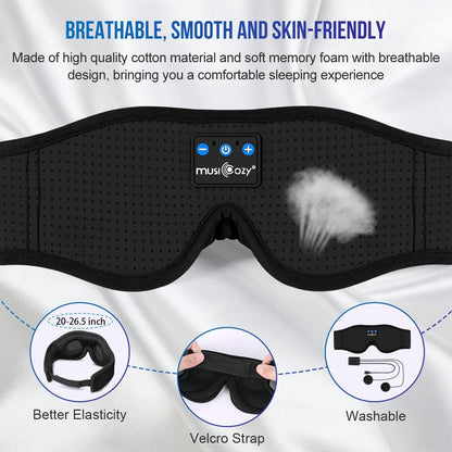 Sleep Headphones Bluetooth 5.4 Sleep Eye Mask with HD Speakers