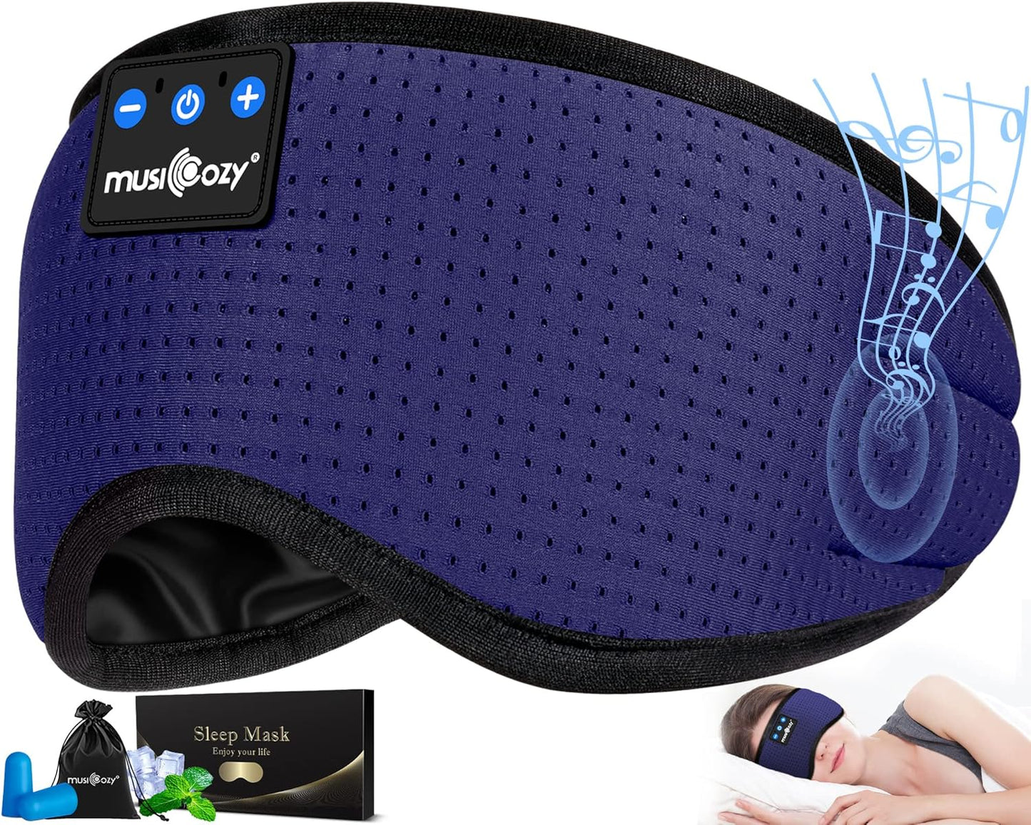 Sleep Headphones Bluetooth 5.4 Sleep Eye Mask with HD Speakers