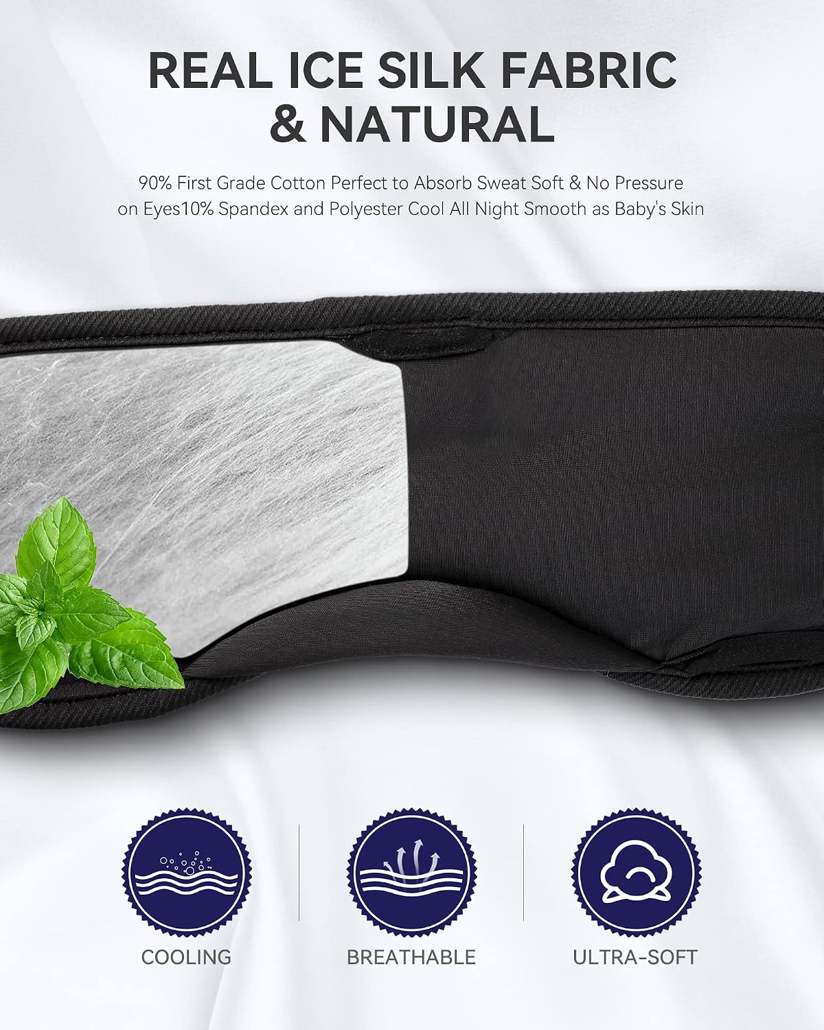 Sleep Headphones Bluetooth 5.4 Sleep Eye Mask with HD Speakers