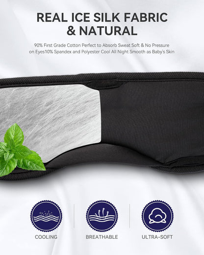 Sleep Headphones Bluetooth 5.4 Sleep Eye Mask with HD Speakers
