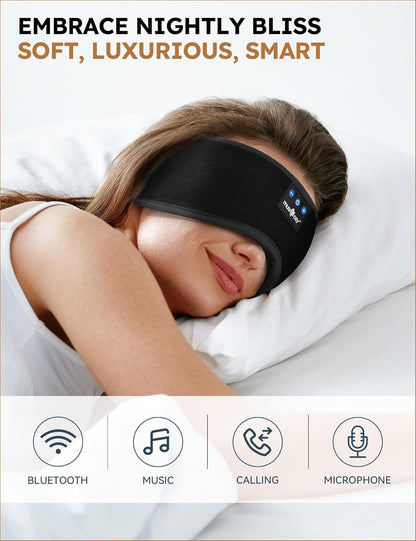 Sleep Headphones Bluetooth 5.4 Sleep Eye Mask with HD Speakers