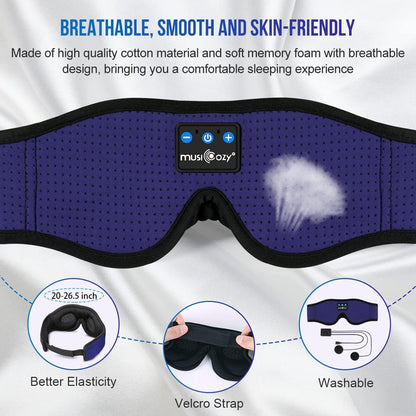 Sleep Headphones Bluetooth 5.4 Sleep Eye Mask with HD Speakers