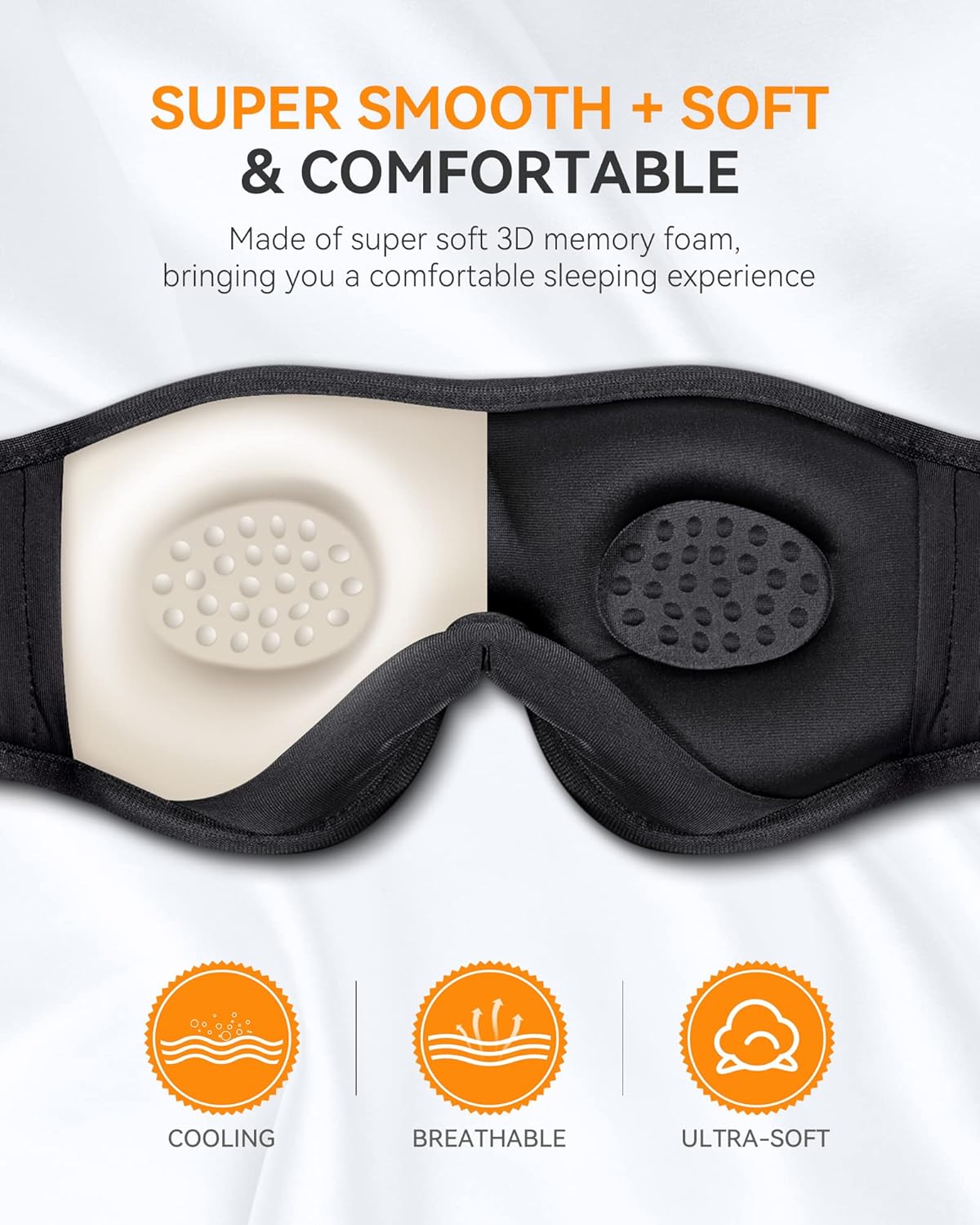 Sleep Headphones Bluetooth 5.4 Sleep Eye Mask with HD Speakers