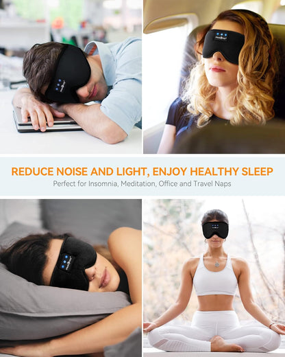 Sleep Headphones Bluetooth 5.4 Sleep Eye Mask with HD Speakers