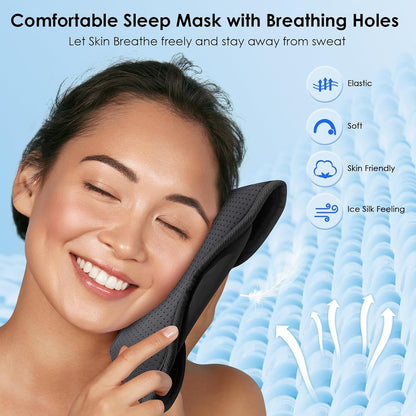 Sleep Headphones Bluetooth 5.4 Sleep Eye Mask with HD Speakers