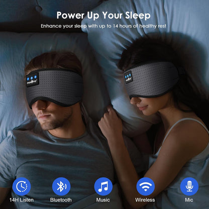 Sleep Headphones Bluetooth 5.4 Sleep Eye Mask with HD Speakers