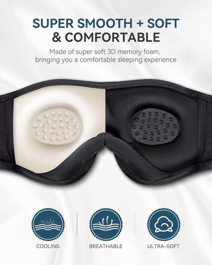 Sleep Headphones Bluetooth 5.4 Sleep Eye Mask with HD Speakers