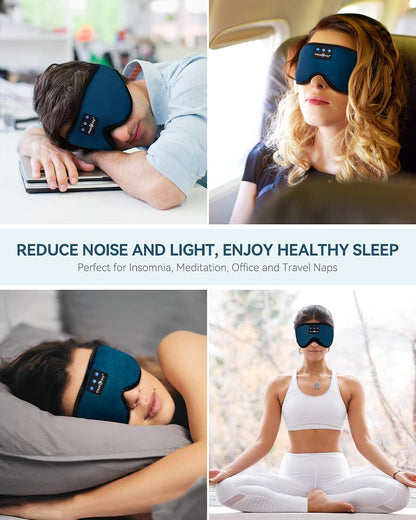 Sleep Headphones Bluetooth 5.4 Sleep Eye Mask with HD Speakers