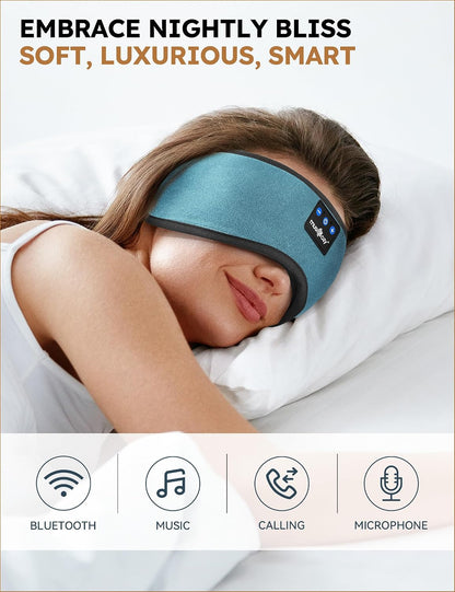 Sleep Headphones Bluetooth 5.4 Sleep Eye Mask with HD Speakers