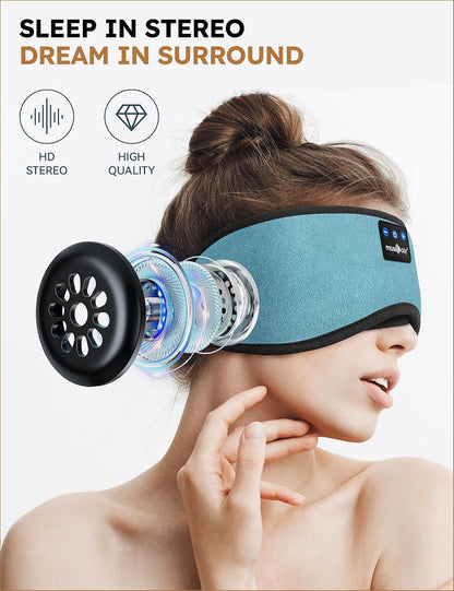 Sleep Headphones Bluetooth 5.4 Sleep Eye Mask with HD Speakers