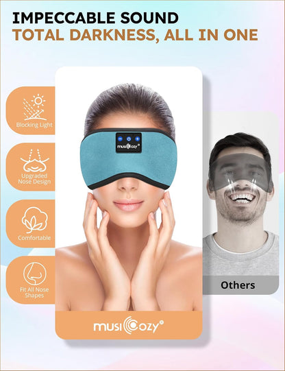 Sleep Headphones Bluetooth 5.4 Sleep Eye Mask with HD Speakers