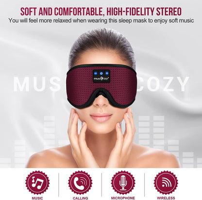 Sleep Headphones Bluetooth 5.4 Sleep Eye Mask with HD Speakers