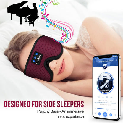 Sleep Headphones Bluetooth 5.4 Sleep Eye Mask with HD Speakers