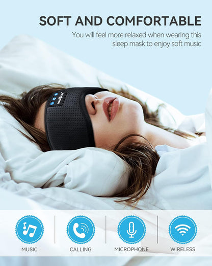 Sleep Headphones Bluetooth 5.4 Sleep Eye Mask with HD Speakers