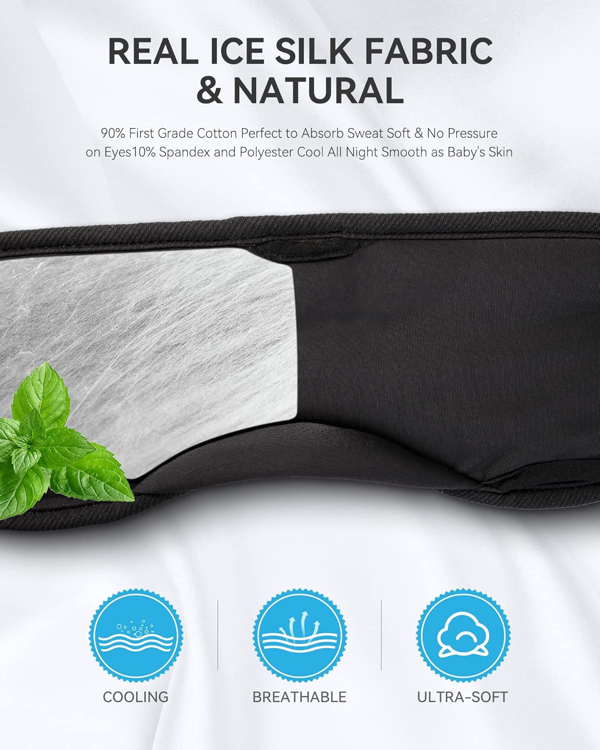 Sleep Headphones Bluetooth 5.4 Sleep Eye Mask with HD Speakers