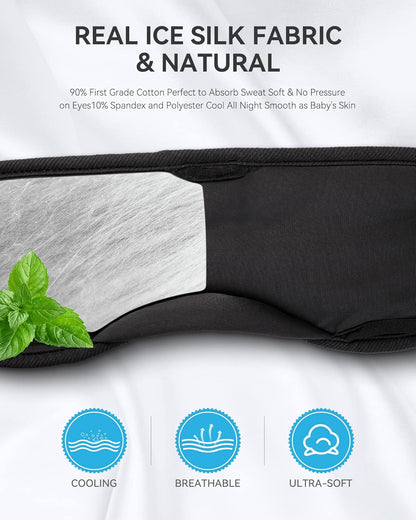 Sleep Headphones Bluetooth 5.4 Sleep Eye Mask with HD Speakers