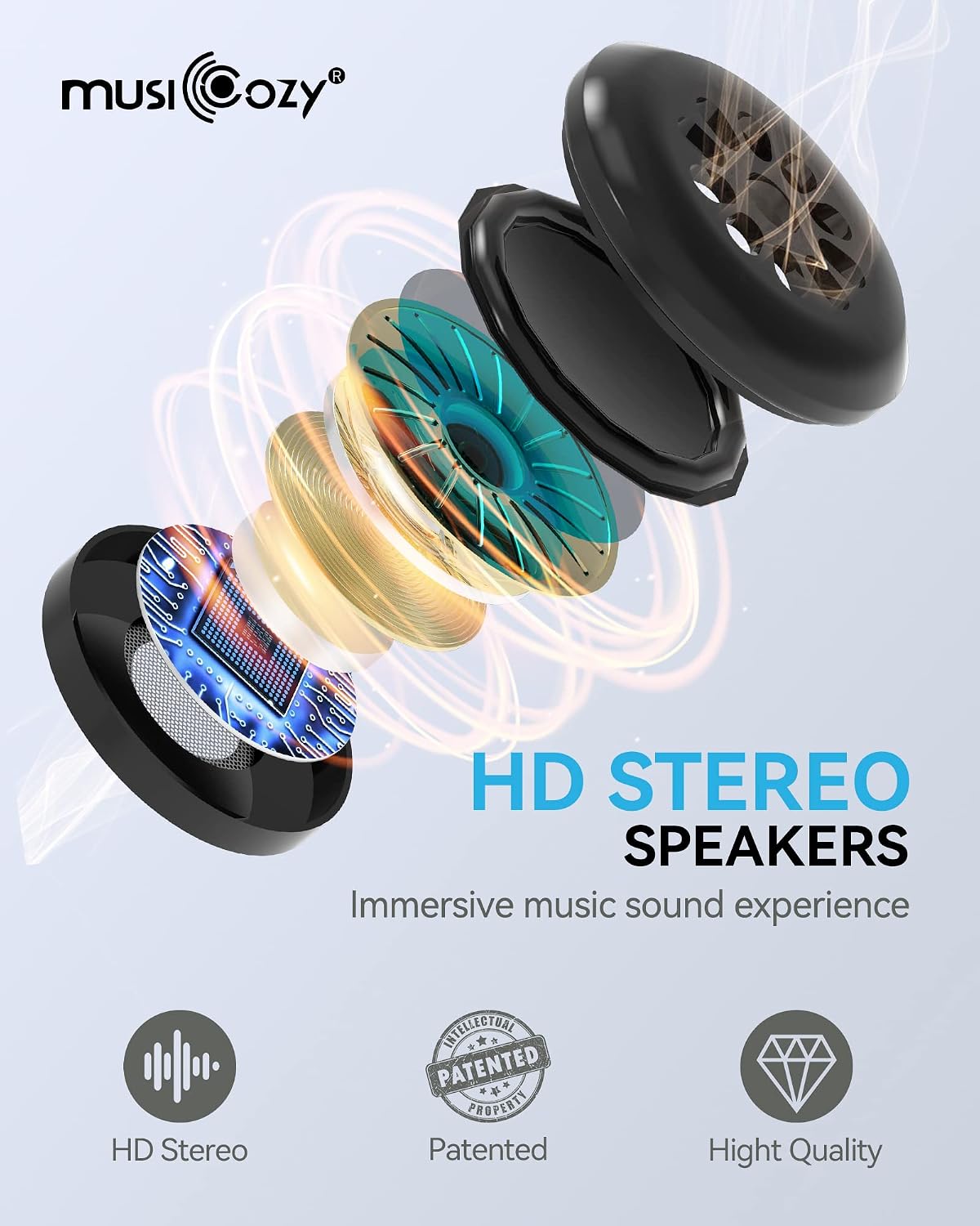 Sleep Headphones Bluetooth 5.4 Sleep Eye Mask with HD Speakers