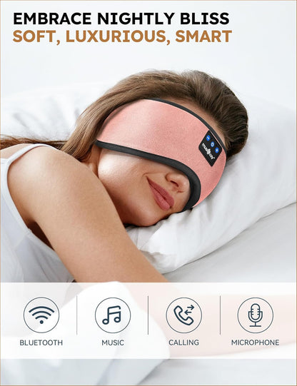 Sleep Headphones Bluetooth 5.4 Sleep Eye Mask with HD Speakers