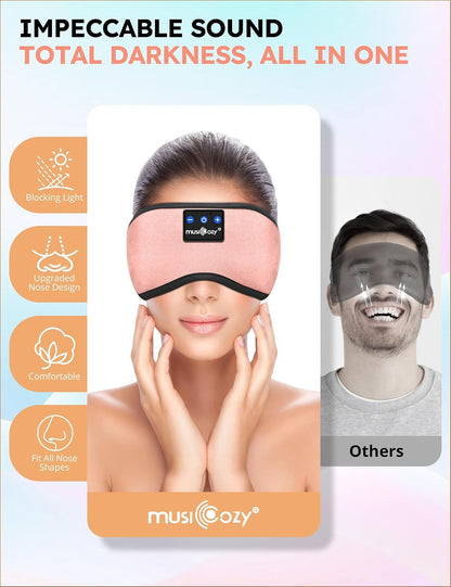 Sleep Headphones Bluetooth 5.4 Sleep Eye Mask with HD Speakers