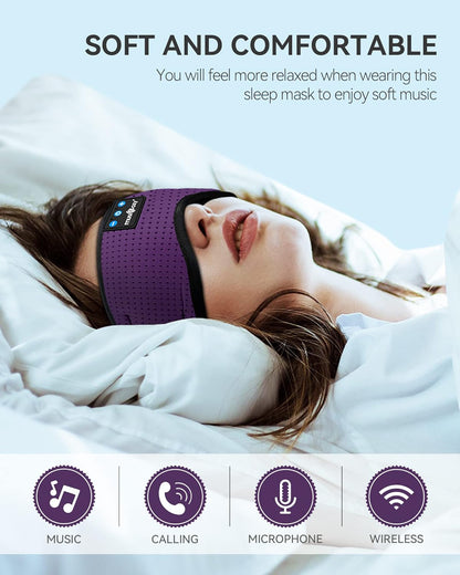 Sleep Headphones Bluetooth 5.4 Sleep Eye Mask with HD Speakers