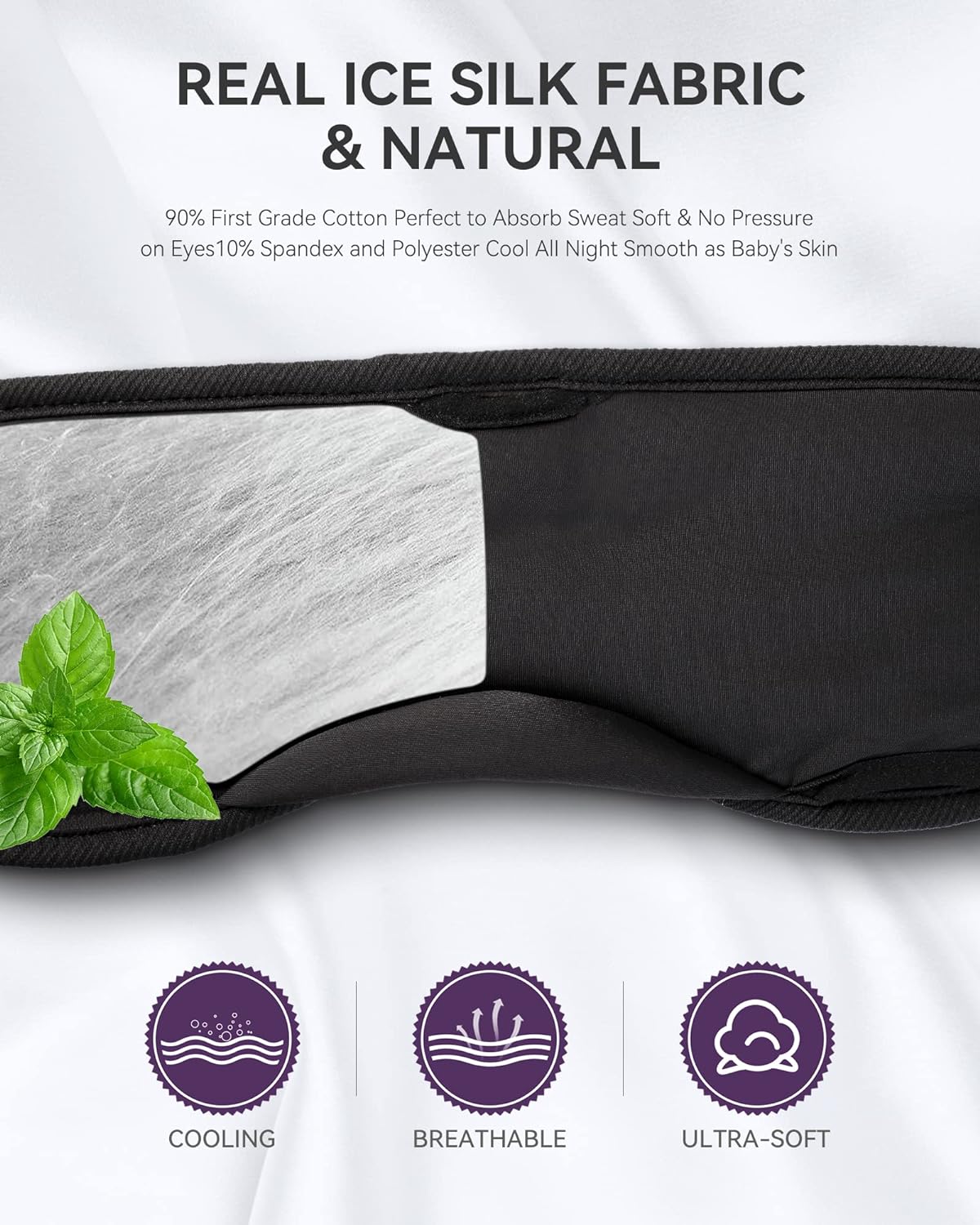 Sleep Headphones Bluetooth 5.4 Sleep Eye Mask with HD Speakers