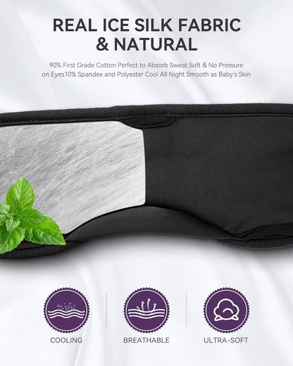 Sleep Headphones Bluetooth 5.4 Sleep Eye Mask with HD Speakers