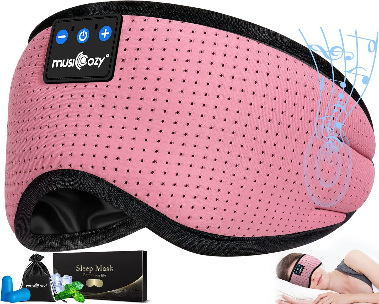 Sleep Headphones Bluetooth 5.4 Sleep Eye Mask with HD Speakers